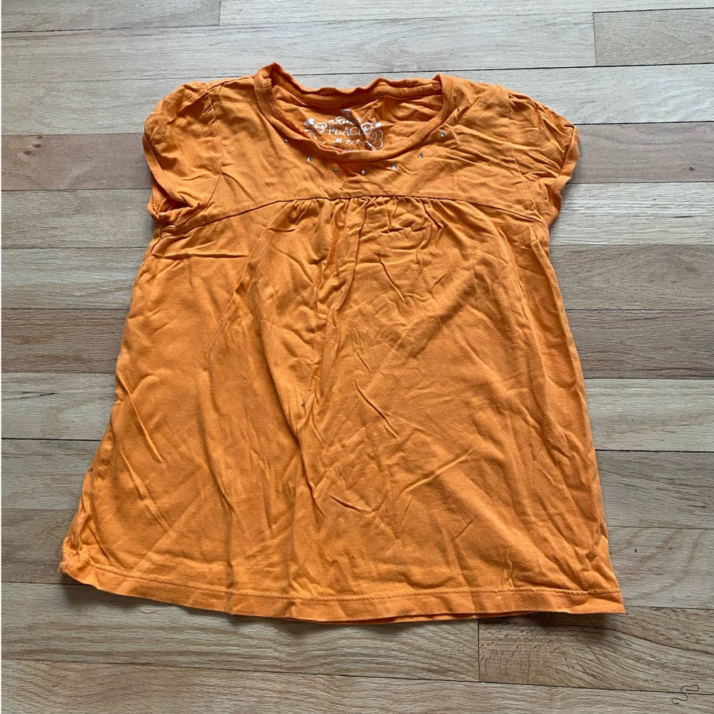 The Childrens Place Orange Blouse with Rhinestones